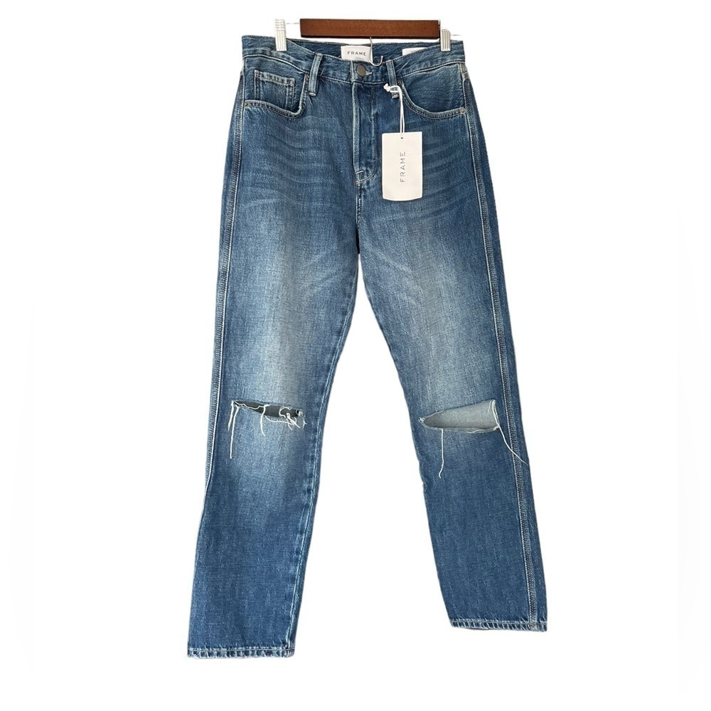 Frame Le Original High Rise Jeans in Kessler Rips - Picture 2 of 11